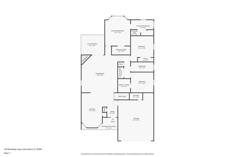 2,540/Mo, 732 Dewdrop Loop Saint Johns, FL 32259 Floor Plan View