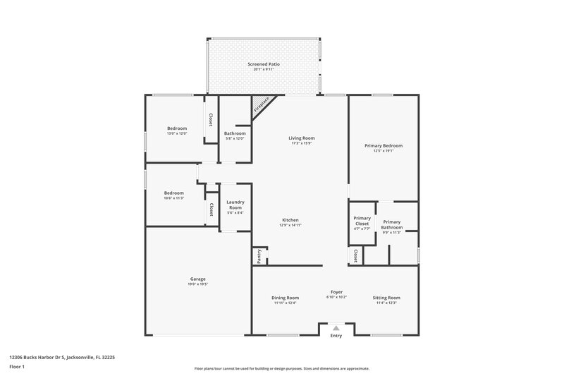 3,040/Mo, 12306 Bucks Harbor Dr S Jacksonville, FL 32225 Floor Plan View