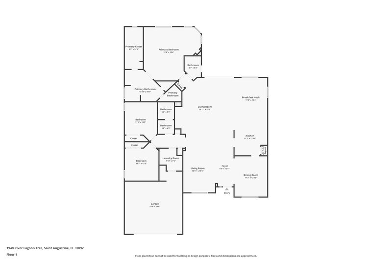 2,005/Mo, 1948 River Lagoon Trce St Augustine, FL 32092 Floor Plan View