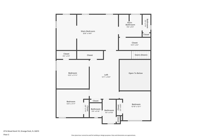 3,490/Mo, 2714 Wood Stork Trl Orange Park, FL 32073 Floor Plan View 2