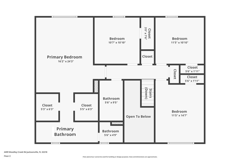 1,930/Mo, 4499 Woodley Creek Rd Jacksonville, FL 32218 Floor Plan View 2