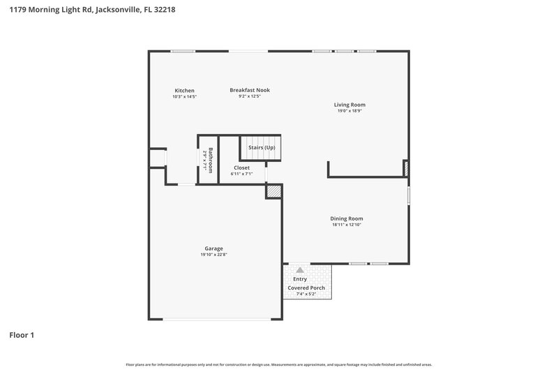 2,430/Mo, 1179 Morning Light Rd Jacksonville, FL 32218 Floor Plan View