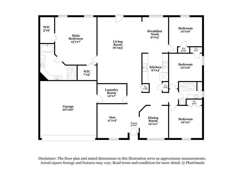 1,770/Mo, 3687 Star Leaf Rd W Jacksonville, FL 32210 Floor Plan View