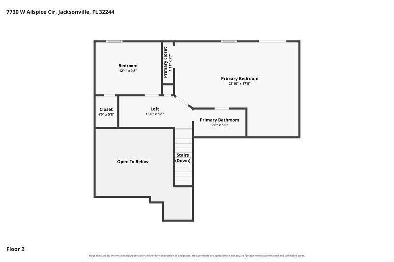 1,975/Mo, 7730 Allspice Cir W Jacksonville, FL 32244 Floor Plan View 2