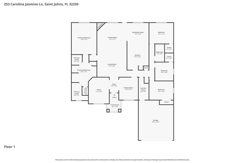 0/Mo, 253 Carolina Jasmine Ln Saint Johns, FL 32259 Floor Plan View
