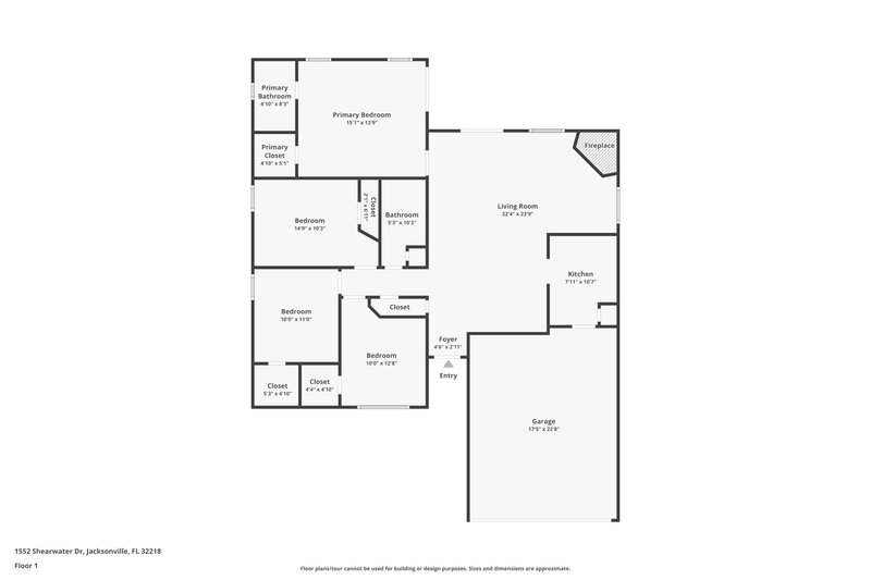2,640/Mo, 1552 Shearwater Dr Jacksonville, FL 32218 Floor Plan View