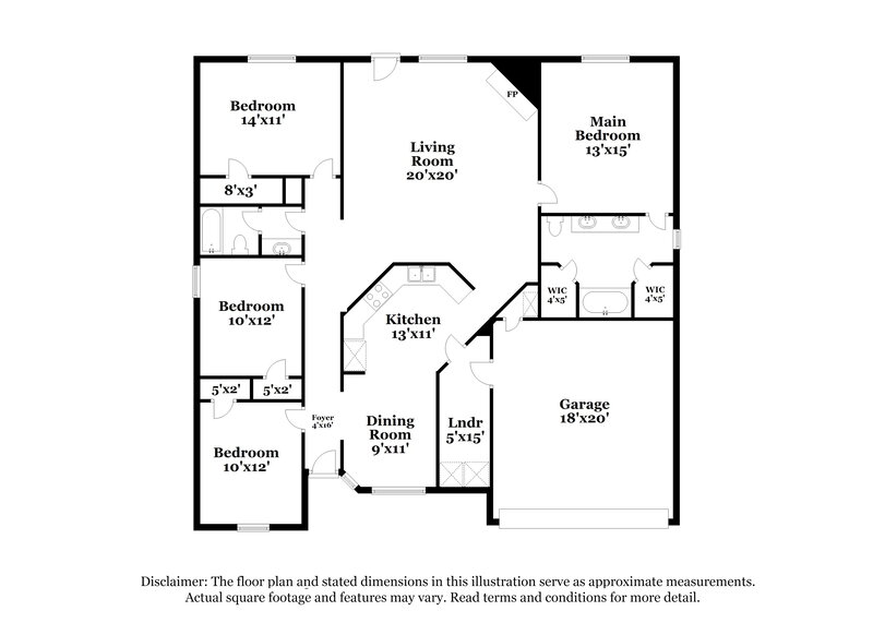 2,950/Mo, 2996 Plum Orchard Dr Orange Park, FL 32073 Floor Plan View