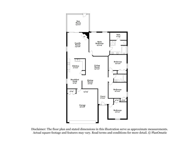2,030/Mo, 1842 Dartmouth Dr Middleburg, FL 32068 Floorplan View