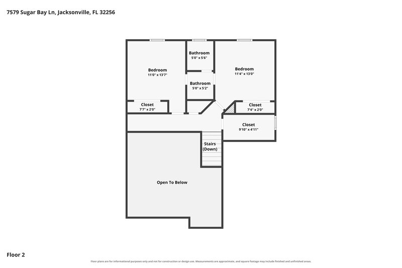 2,285/Mo, 7579 Sugar Bay Ln Jacksonville, FL 32256 Floor Plan View 2