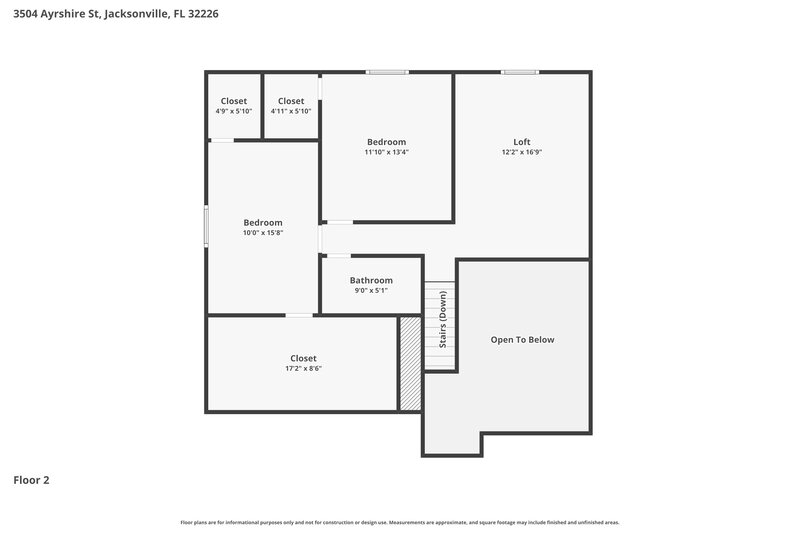 2,270/Mo, 3504 Ayrshire St Jacksonville, FL 32226 Floor Plan View 2