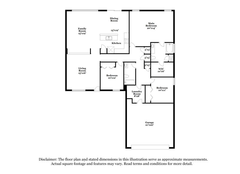 1,765/Mo, 6894 Clinton Corners Dr W Jacksonville, FL 32222 Floor Plan View