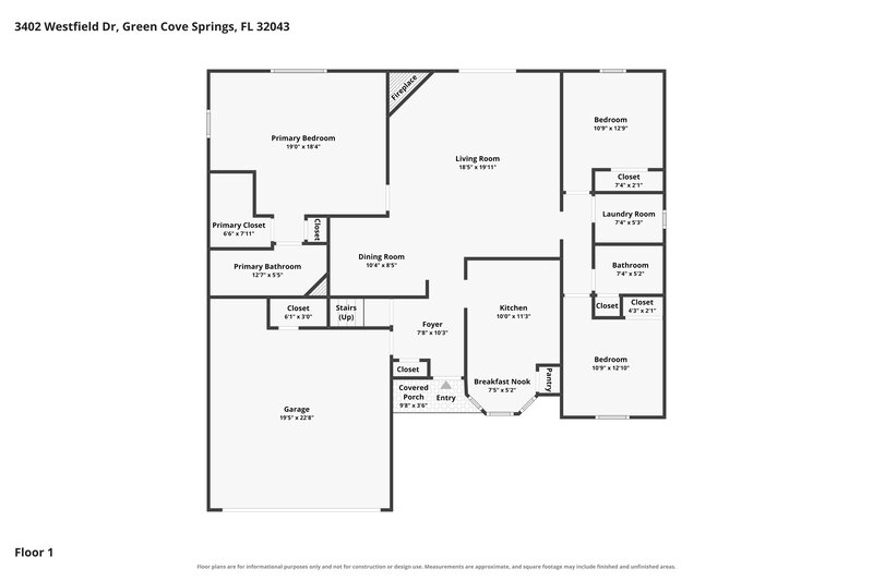 0/Mo, 3402 Westfield Dr Green Cove Springs, FL 32043 Floor Plan View
