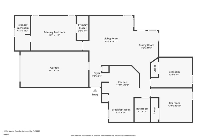 1,855/Mo, 12374 Mastin Cove Rd Jacksonville, FL 32225 Floor Plan View