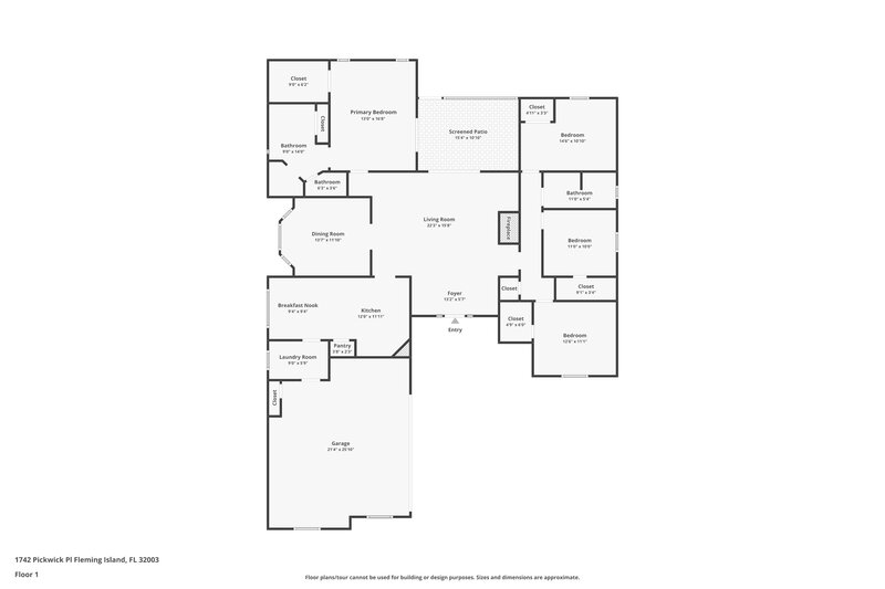 2,435/Mo, 1742 Pickwick Pl Fleming Island, FL 32003 Floor Plan View