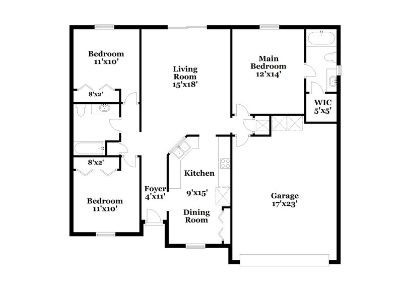 2,650/Mo, 7835 Longhorn Cir E Jacksonville, FL 32244 Floor Plan View
