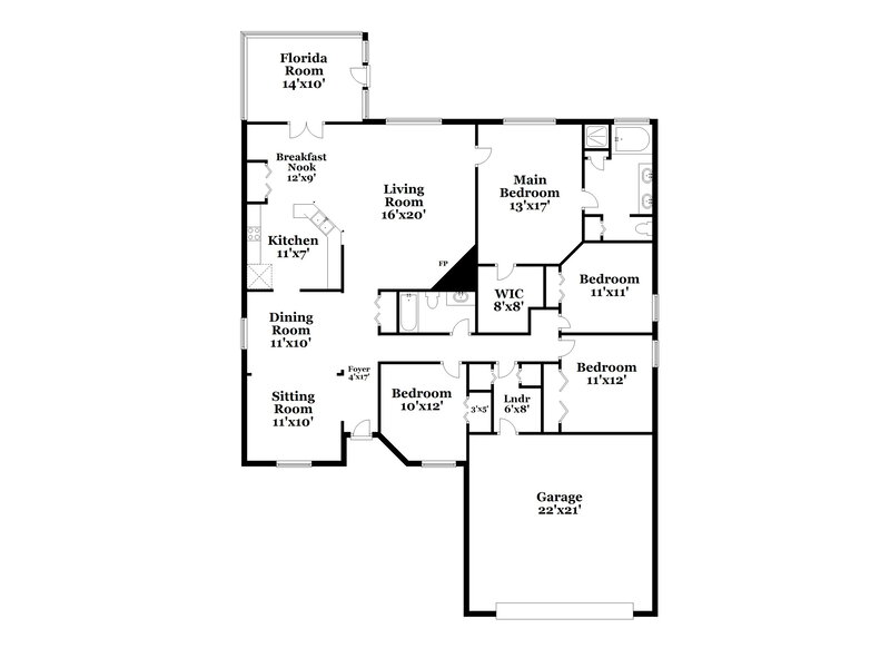 2,315/Mo, 2732 Woodsdale Dr Middleburg, FL 32068 Floor Plan View