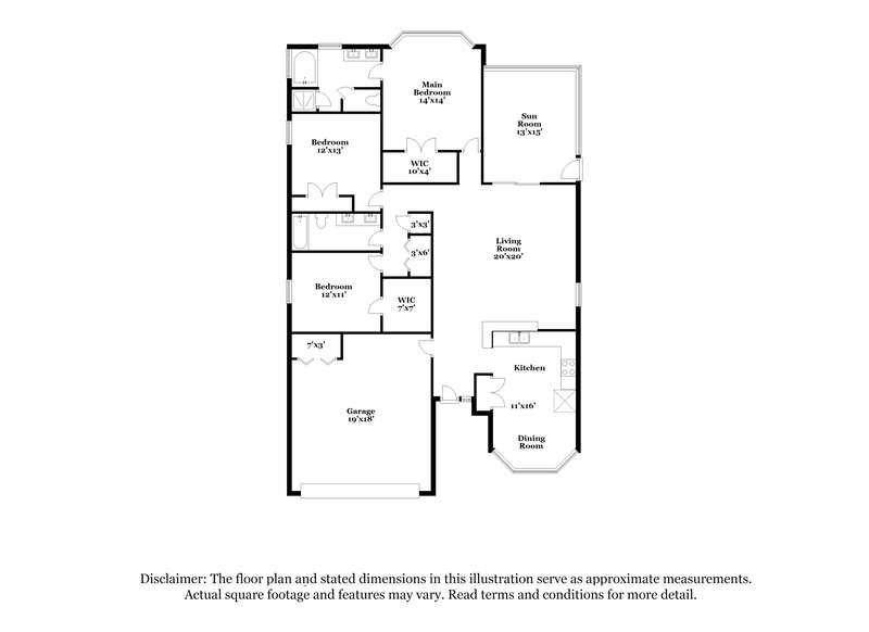 2,175/Mo, 1023 Beckingham Dr St Augustine, FL 32092 Floor Plan View