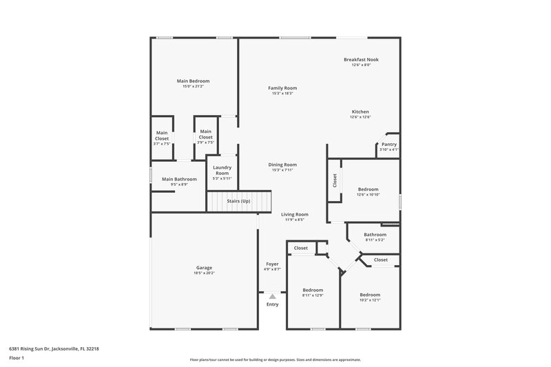 2,495/Mo, 6381 Rising Sun Dr Jacksonville, FL 32218 Floor Plan View