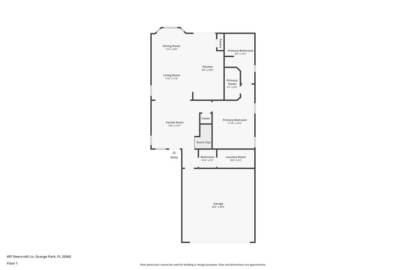 2,400/Mo, 497 Deercroft Ln Orange Park, FL 32065 Floor Plan View