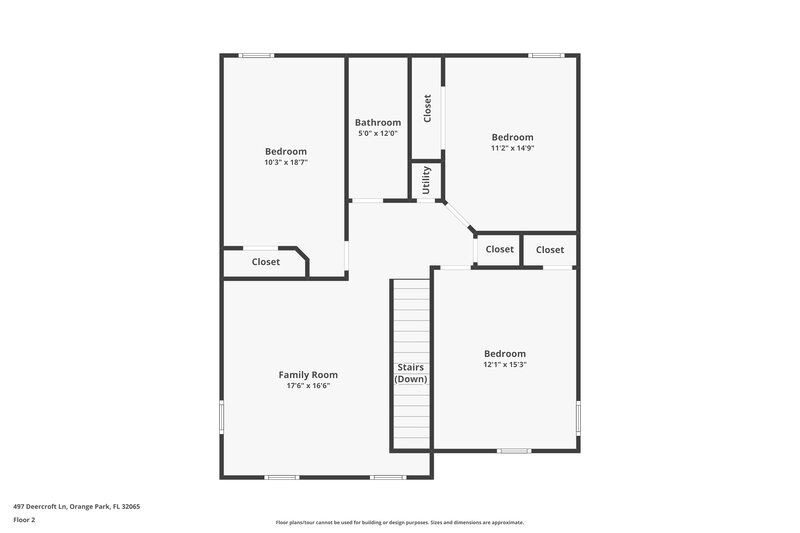 2,400/Mo, 497 Deercroft Ln Orange Park, FL 32065 Floor Plan View 2