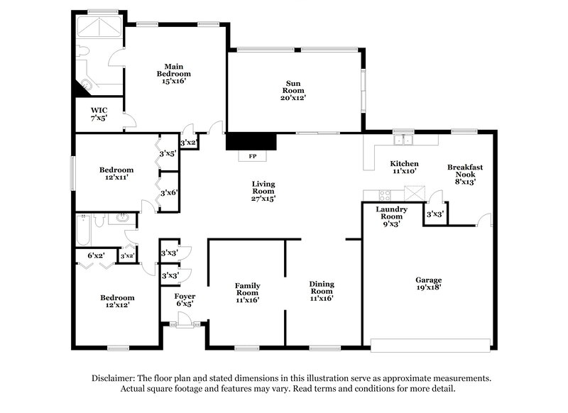 1,935/Mo, 12318 Windstream Ln Jacksonville, FL 32258 Floor Plan View