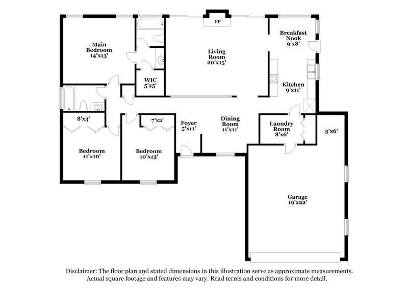 1,890/Mo, 3670 Indian Princess Rd Jacksonville, FL 32257 Floor Plan View