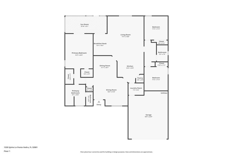 2,595/Mo, 1320 Sylvie Ln Ponte Vedra, FL 32081 Floor Plan View