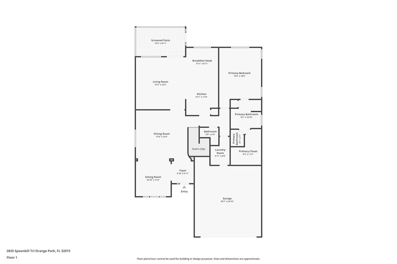 2,195/Mo, 2825 Spoonbill Trl Orange Park, FL 32073 Floor Plan View