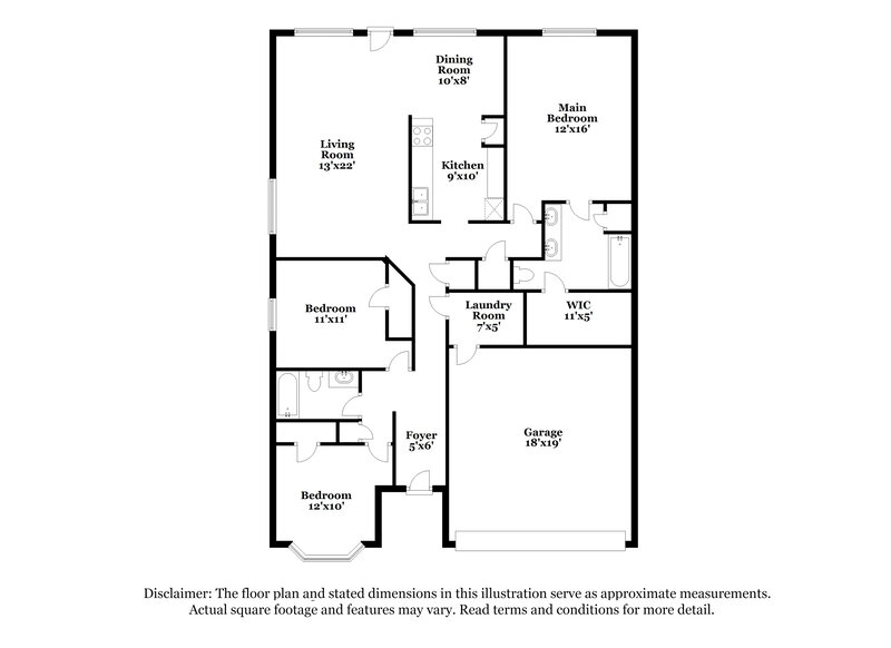 1,925/Mo, 3000 Plum Orchard Dr Orange Park, FL 32073 Floor Plan View