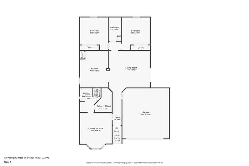 1,655/Mo, 4359 Hanging Moss Dr Orange Park, FL 32073 Floor Plan View