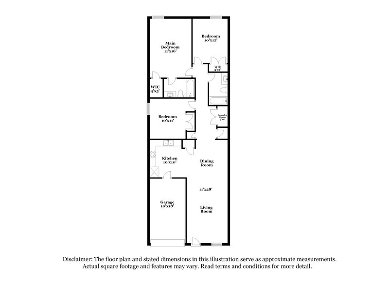 1,570/Mo, 8320 Oden Ave Jacksonville, FL 32216 Floor Plan View