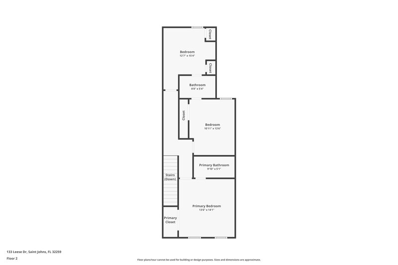 1,845/Mo, 133 Leese Dr Saint Johns, FL 32259 Floor Plan View 2