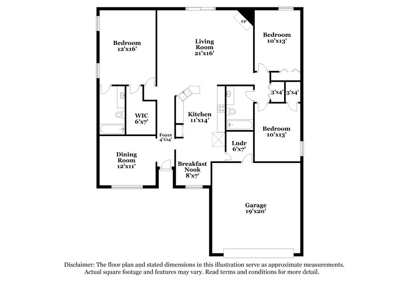 2,035/Mo, 440 Sanwick Dr Jacksonville, FL 32218 Floor Plan View