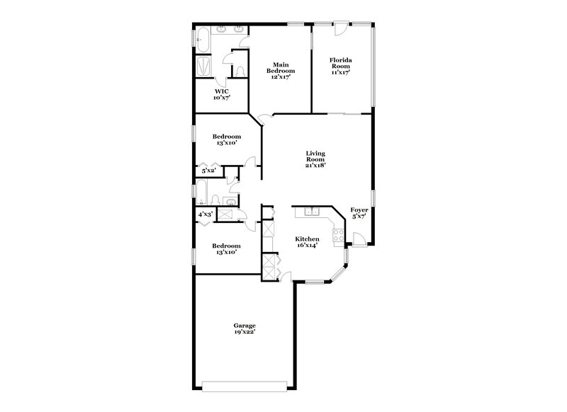 1,855/Mo, 10938 Campus Heights Ln Jacksonville, FL 32218 Floor Plan View