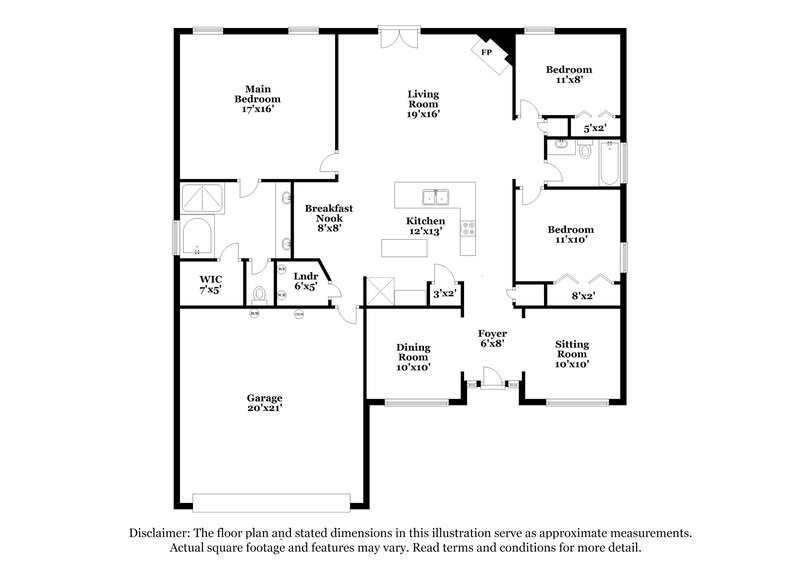 1,830/Mo, 2844 Cross Creek Dr Green Cove Springs, FL 32043 Floor Plan View