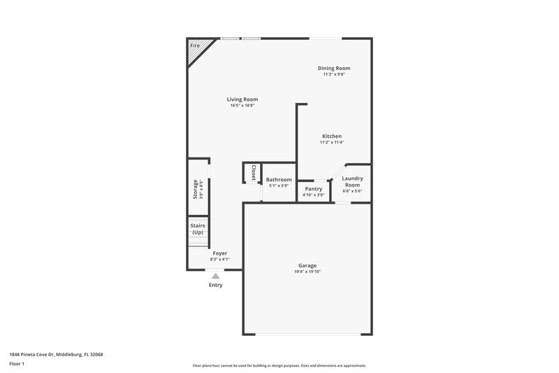 1,905/Mo, 1848 Pineta Cove Dr Middleburg, FL 32068 Floor Plan View