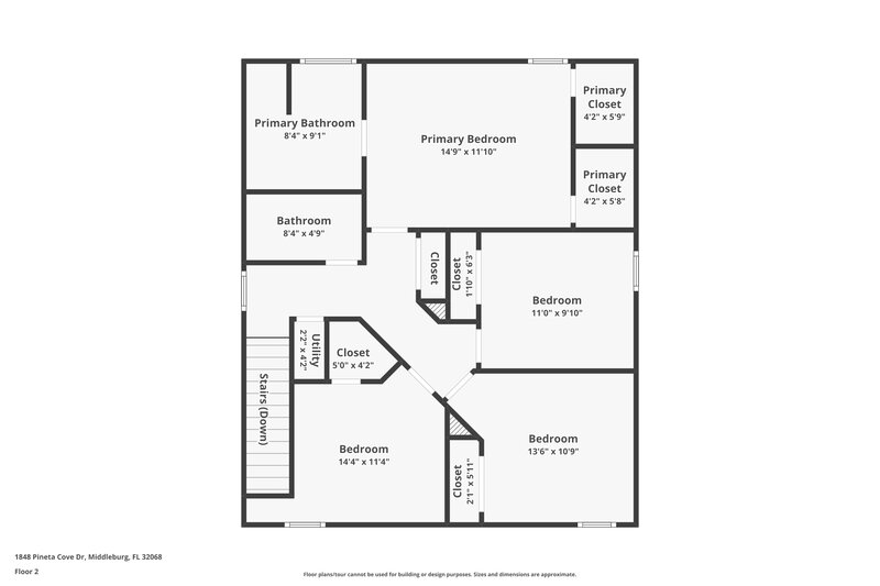 1,905/Mo, 1848 Pineta Cove Dr Middleburg, FL 32068 Floor Plan View 2