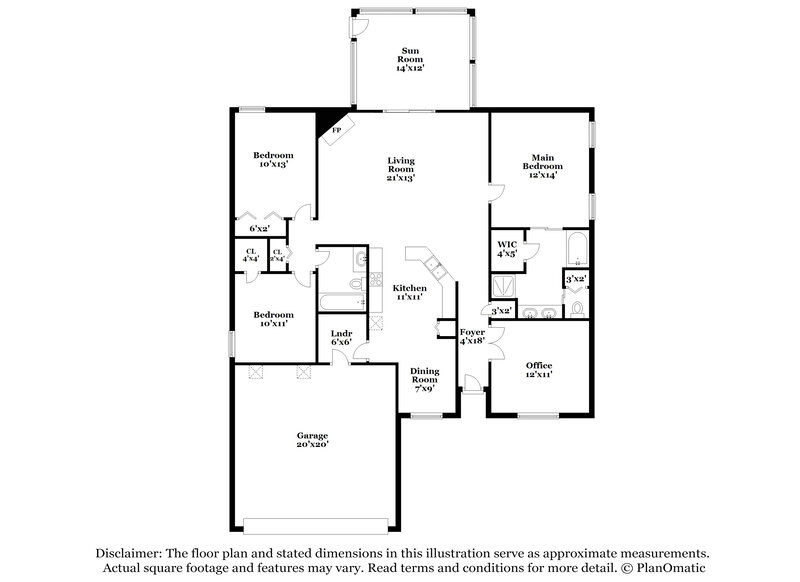 2,065/Mo, 13967 Ridgewick Dr Jacksonville, FL 32218 Floorplan View