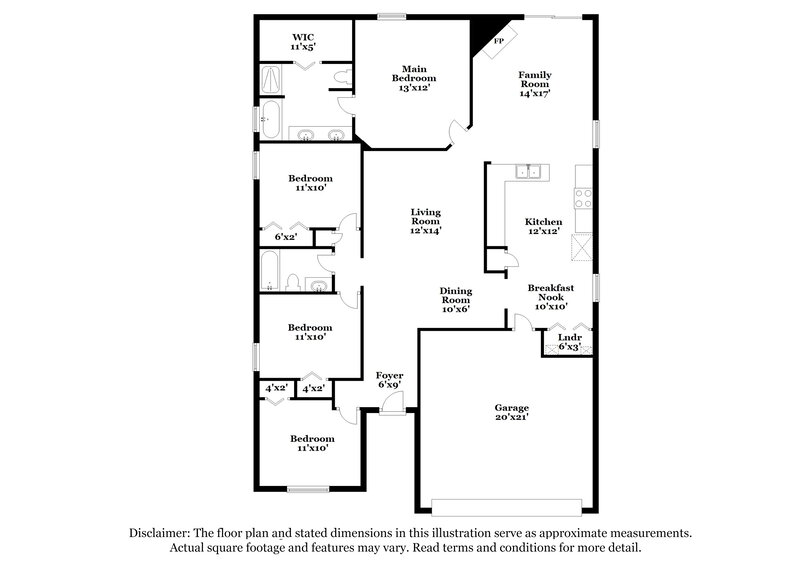 2,920/Mo, 2837 Tuscarora Trl Middleburg, FL 32068 Floor Plan View