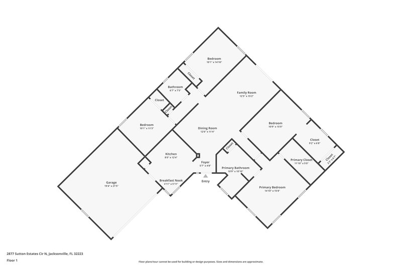 2,215/Mo, 2877 Sutton Estates Cir N (2) Jacksonville, FL 32223 Floor Plan View