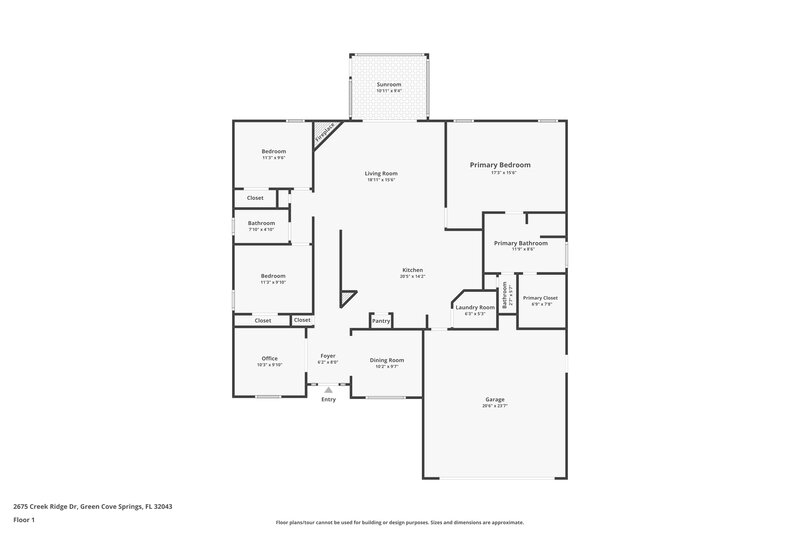 2,035/Mo, 2675 Creek Ridge Dr Green Cove Springs, FL 32043 Floor Plan View