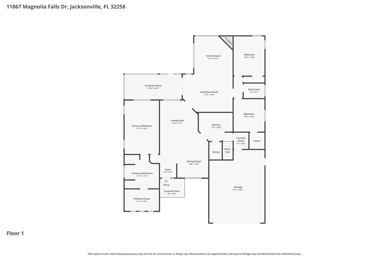 2,770/Mo, 11867 Magnolia Falls Dr Jacksonville, FL 32258 Floor Plan View