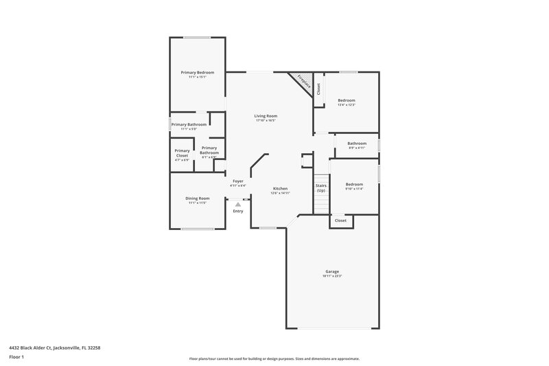 2,160/Mo, 4432 Black Alder Ct Jacksonville, FL 32258 Floor Plan View
