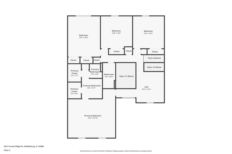 2,190/Mo, 3017 Sunset Ridge Dr Middleburg, FL 32068 Floor Plan View 2