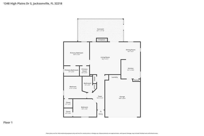 1,710/Mo, 1348 High Plains Dr S Jacksonville, FL 32218 Floor Plan View
