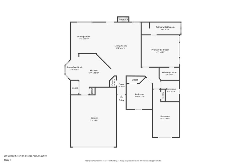 1,860/Mo, 380 Willow Green Dr Orange Park, FL 32073 Floor Plan View