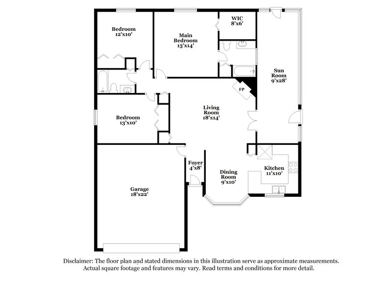 1,880/Mo, 3759 Lumberjack Way Jacksonville, FL 32223 Floor Plan View