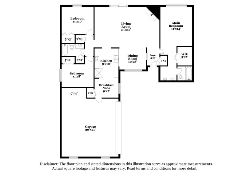 1,865/Mo, 593 Benjamin Harrison St Orange Park, FL 32073 Floor Plan View