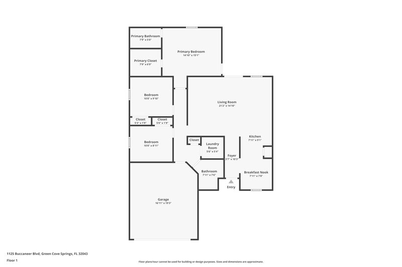 1,680/Mo, 1125 Buccaneer Blvd Green Cove Springs, FL 32043 Floor Plan View