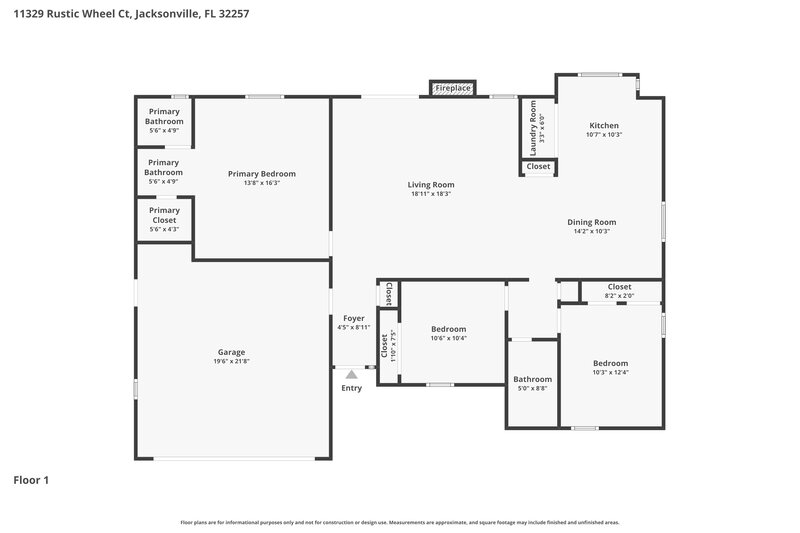 2,090/Mo, 11329 Rustic Wheel Ct Jacksonville, FL 32257 Floor Plan View